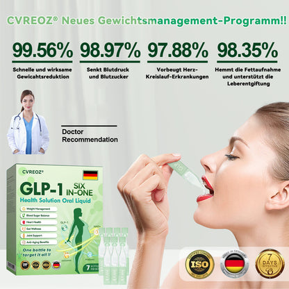 🏆Offizieller Shop | CVREOZ®👉 DE GLP-1 Sechs-in-Eins-Gesundheitslösung zum Einnehmen (nur einmal täglich, sichtbare Veränderungen in 7 Tagen‼️) Bei Fettleibigkeit, Herz-Kreislauf-Gesundheit, Diabetes, Schlafapnoe, Darmgesundheit, Gelenkproblemen und mehr
