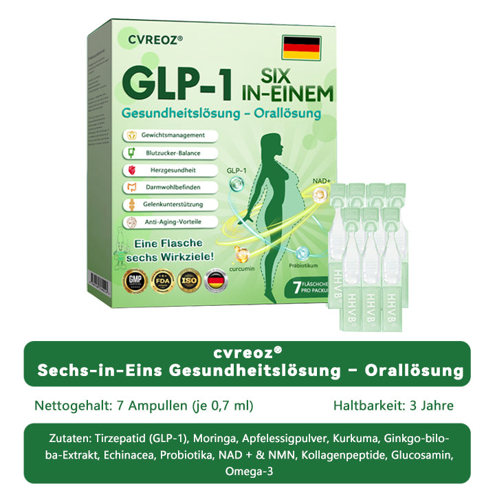 🏆Offizieller Shop | CVREOZ®👉 DE GLP-1 Sechs-in-Eins-Gesundheitslösung zum Einnehmen (nur einmal täglich, sichtbare Veränderungen in 7 Tagen‼️) Bei Fettleibigkeit, Herz-Kreislauf-Gesundheit, Diabetes, Schlafapnoe, Darmgesundheit, Gelenkproblemen und mehr
